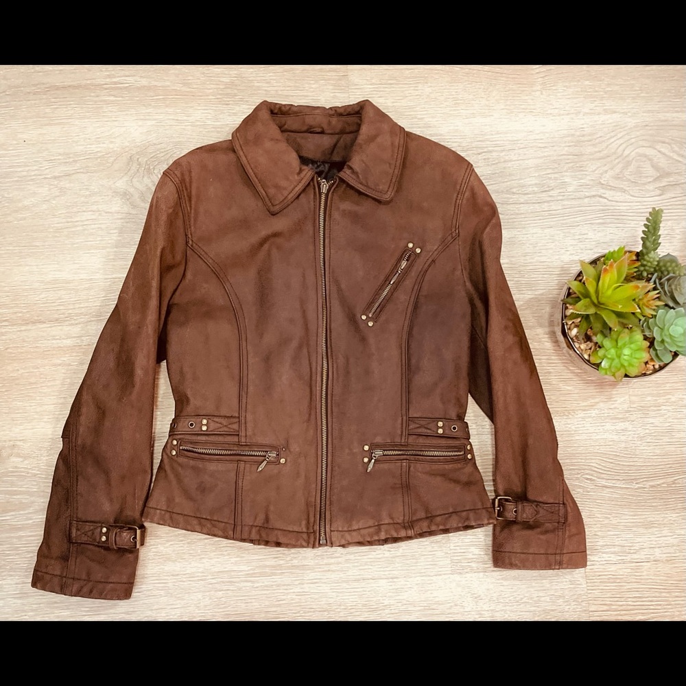 Tannery West. Leather vintage women jacket